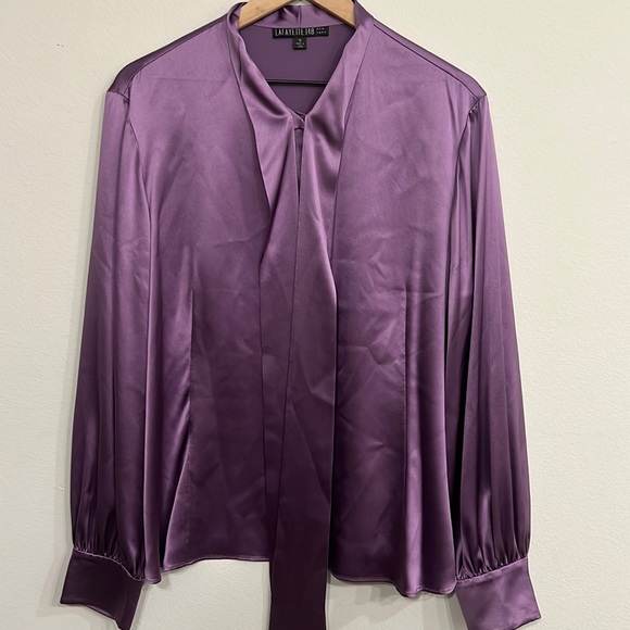 Lafayette 148 New York Tops - LAFAYETTE 148 New York Purple Silk Blouse Size 16